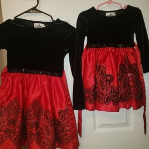 Matching Girls Christmas dresses